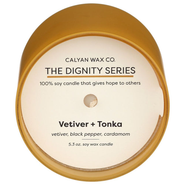 Calyan Wax Co - Soy Candle Vetiver Tonka, 5.3 oz (Pack of 6) - Aromatherapy Home Fragrance