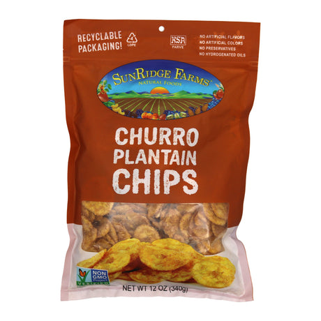 Sunridge Farms Churro Plantain Chips - Case of 12, 12 oz Bags - Cozy Farm 