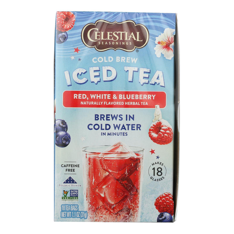Celestial Seasonings - Cold Brew Ice Tea, Red Raspberry & Black Cherry (Pack of 6 - 18 Bags) - Cozy Farm 
