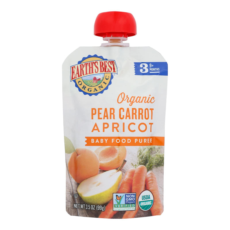 Earth's Best - Pouch Pear Cart Aprt - Case Of 12-3.5 Oz - Cozy Farm 