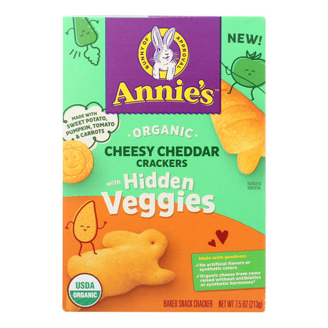 Annie's Homegrown Crackers, Cheddar & Veggie Variety, 12 Pack, 7.5 Oz Each - Cozy Farm 