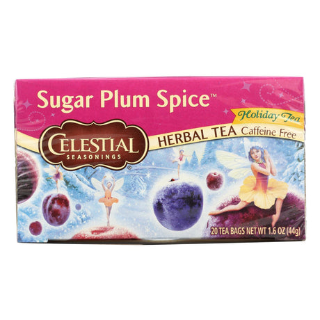 Celestial Seasonings Sugar Plum Spice Herbal Tea Bags (Pack of 6 - 18 Bags) - Cozy Farm 