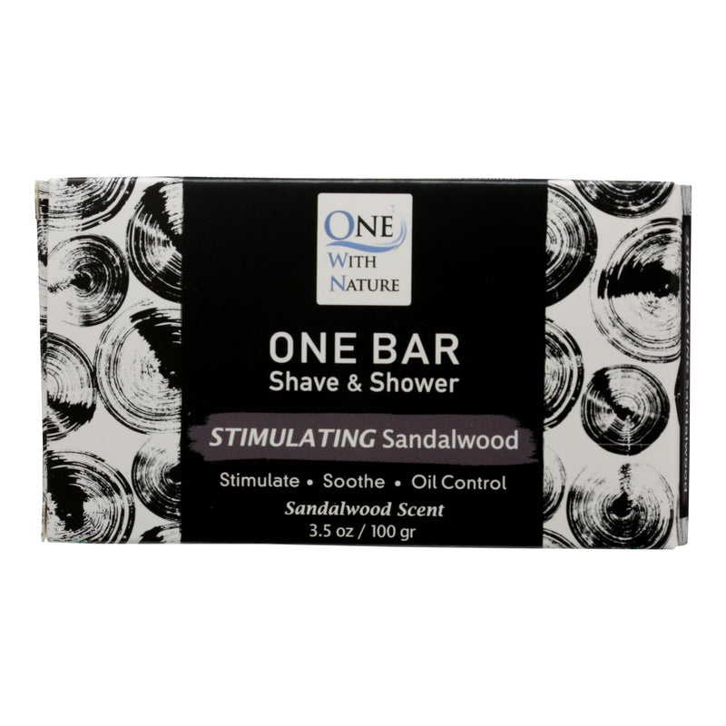 One With Nature - Pack of 3 Invigorating Sandalwood Bar Soap, 3.5 Oz Each - Cozy Farm 