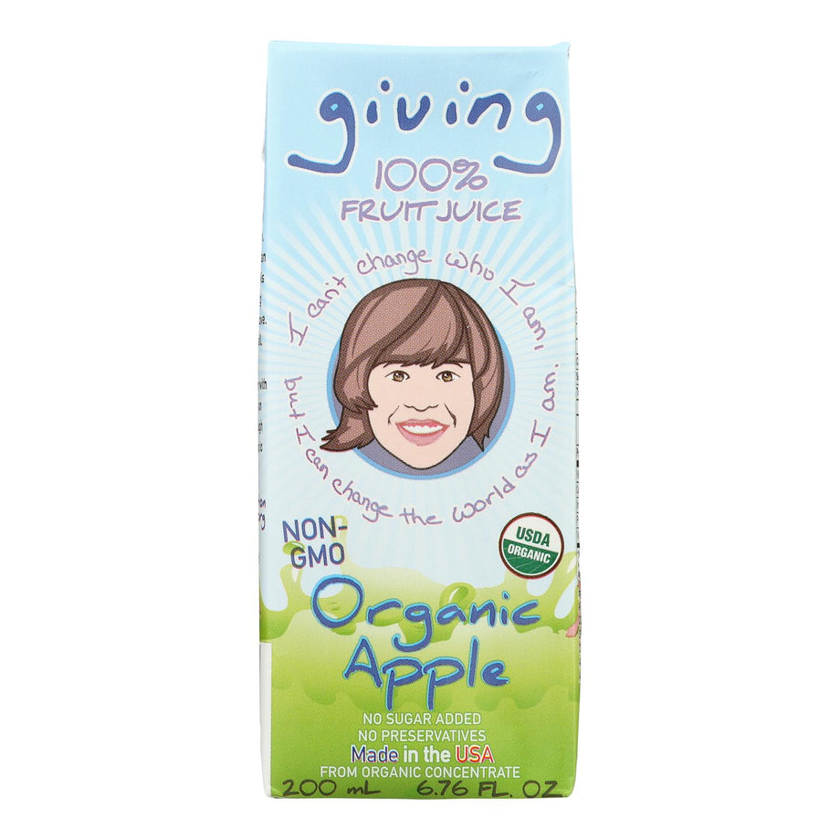Giving Organic Apple Juice