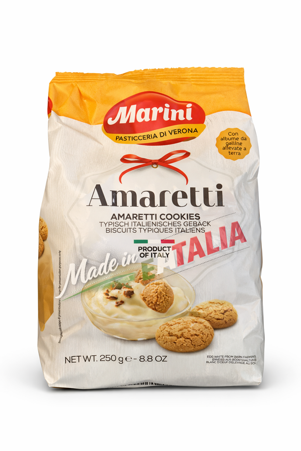 Marini Amaretti Cookies, Italian Almond Biscuits 250g