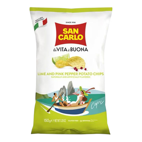 San Carlo Lime & Pink Pepper Potato Chips, 150g