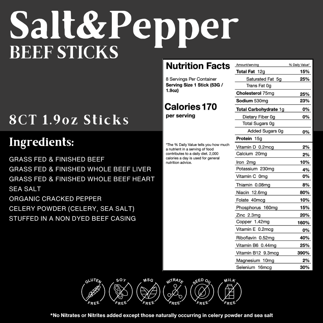 BERSKI Beef Sticks - Salt and Pepper