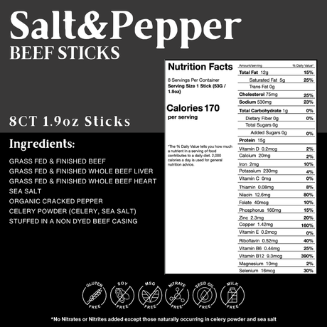 BERSKI Beef Sticks - Salt and Pepper
