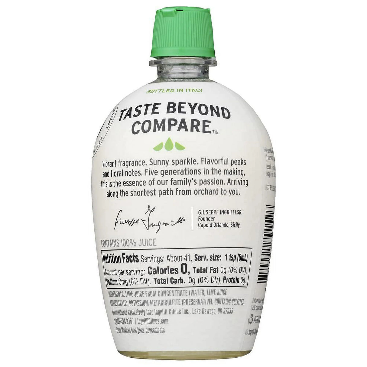 Ingrilli 100% Lime Juice, 7 oz., Case of 12