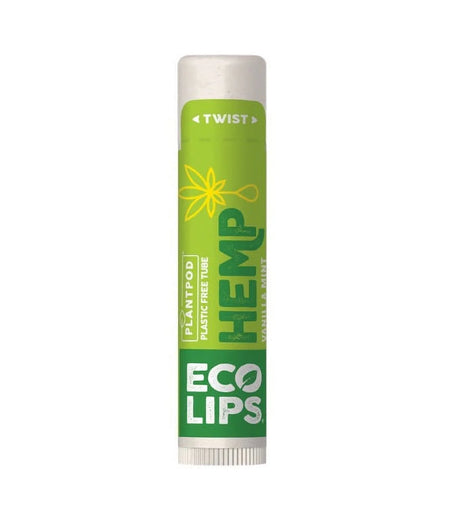 Ecolips - Organic Hemp Vanilla Lip Balm, 0.15 oz (Pack of 24) - Natural Lip Care