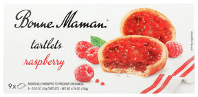 Bonne Maman Raspberry Tartlets, 4.76 oz (Case of 12) - French Pastries Treats