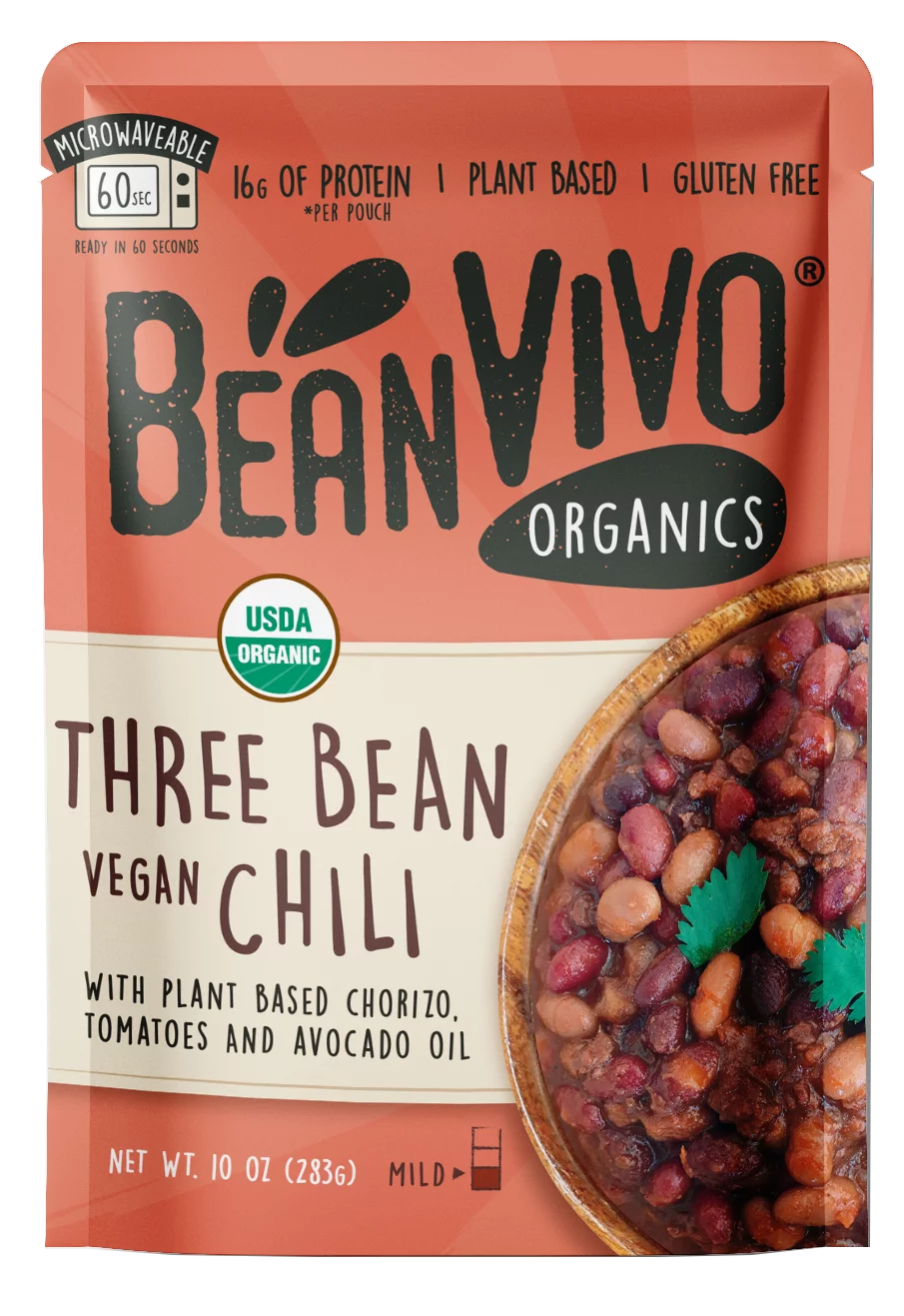 Bean Vivo - Chili 3 Bean Vegan, 10 Oz, Pack of 6 - Cozy Farm 