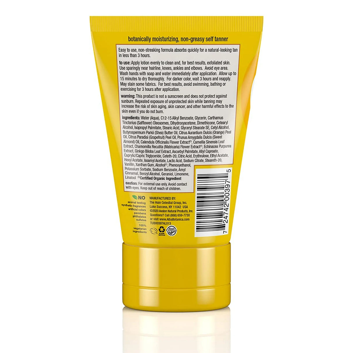 Alba Botanica - Fórmula natural bronceadora sin sol muy emoliente - 4 oz - Paquete de 2