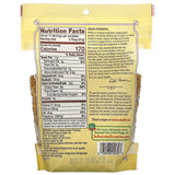 Back of a food package with nutrition facts and text