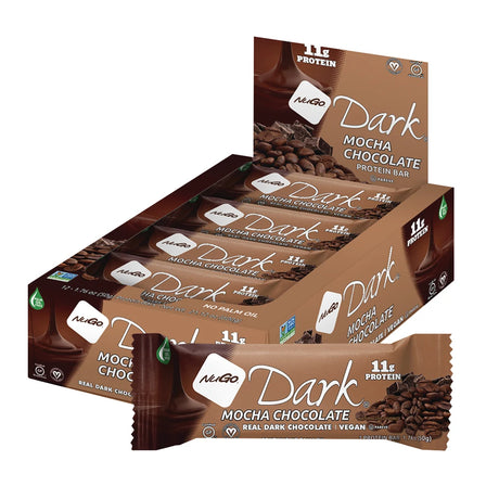 NuGo Dark Mocha Chocolate Protein Bar, 50g, Pack of 12