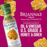 Brianna's Honey Ginger Vanilla Salad Dressing, Pack of 6, 10 Fl Oz