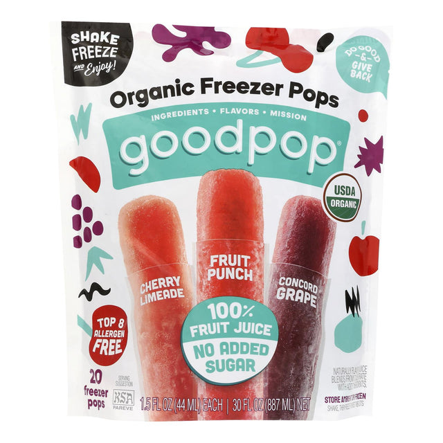 Goodpop - Freezer Pops Variety Pack of 6 (20/1.5oz) - Cozy Farm 