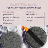 Clean Logic Detox Charcoal Body Exfoliator, Dual Texture, Pack of 3