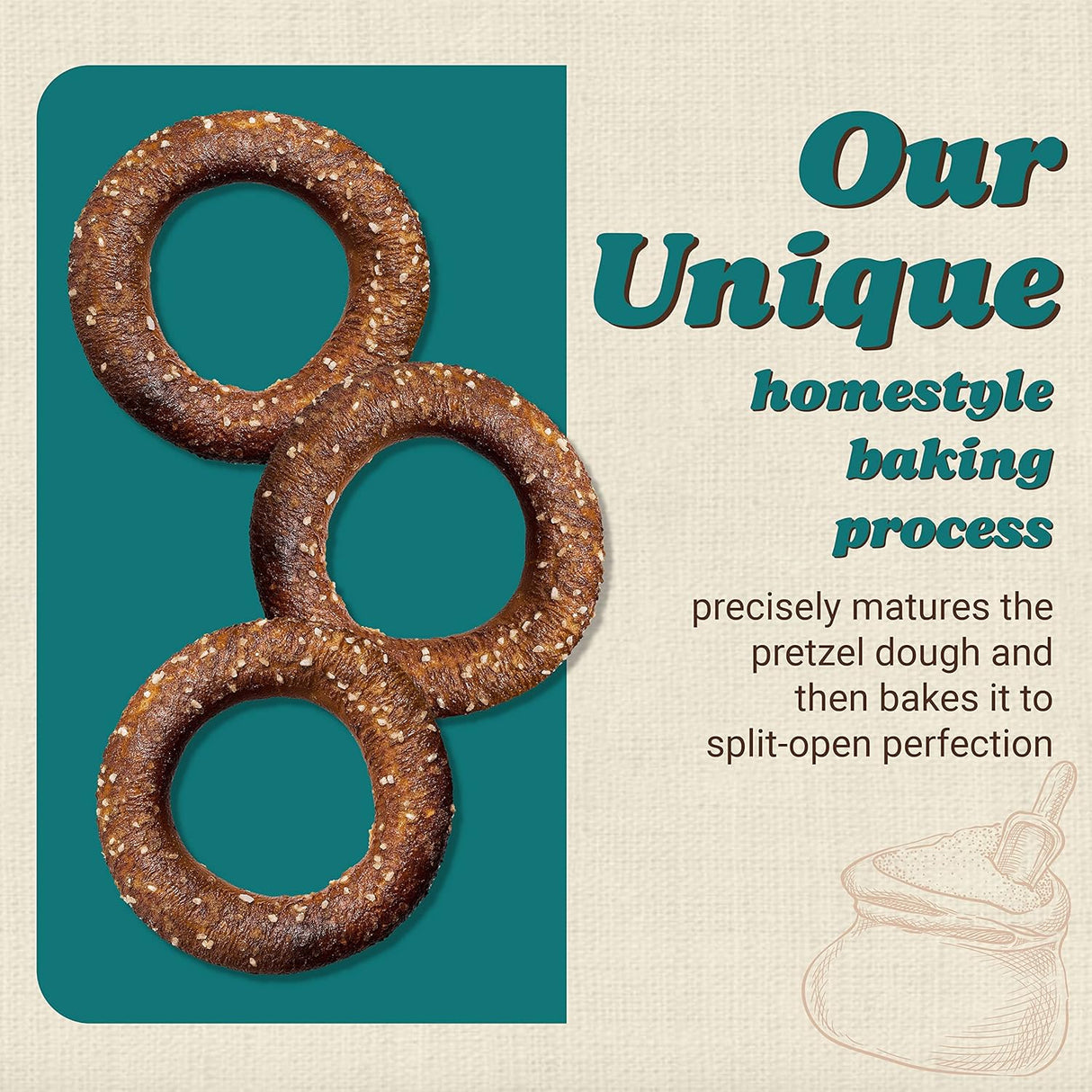 Unique Pretzel Rings, Sourdough Craft Beer Flavor, 12-Pack (11 oz)