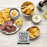 Food Should Taste Good Blue Corn Tortilla Chips, Perfect for Dipping and Snacking (Pack of 12 - 5.5 Oz.) - Cozy Farm 