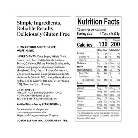 King Arthur Classic Muffin Mix, 6 Boxes of 16 oz Each