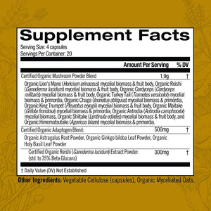 Om Mushroom Superfood: Master Blend Mushroom Capsules (80 Count) - Cozy Farm 