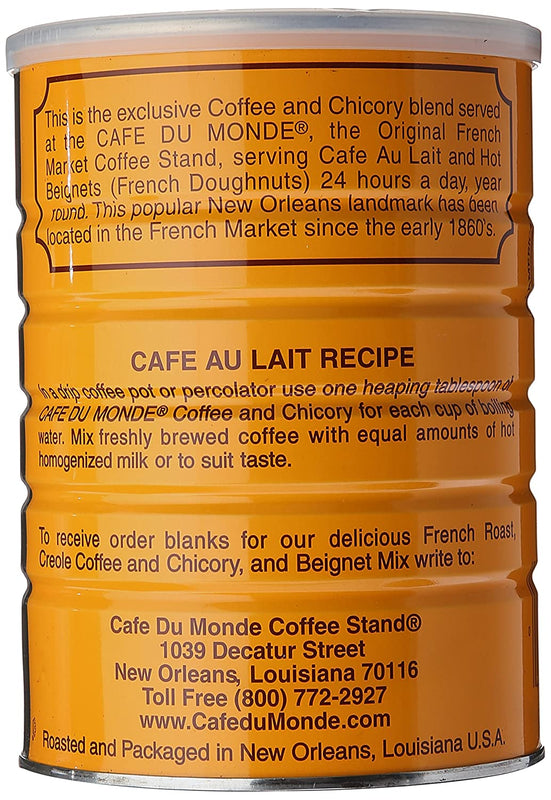Cafe Du Monde Ground Coffee Chicory - Authentic New Orleans Blend, 15 Oz (Pack of 12) - Cozy Farm 