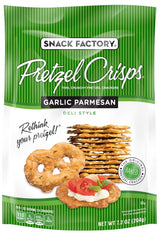 Snack Factory Garlic Parmesan Pretzel Crisps, 7.2 Oz., Case of 12