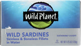 Wild Planet Wild Sardines - Skinless & Boneless Fillets in Water (Case of 12) | 4.25 Oz Cans | High Protein, Omega-3s, Kosher, Sustainably Sourced Seafood