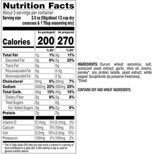 Near East Roasted Olive Oil and Garlic Couscous, Case of 12, 5.8 Oz Packs