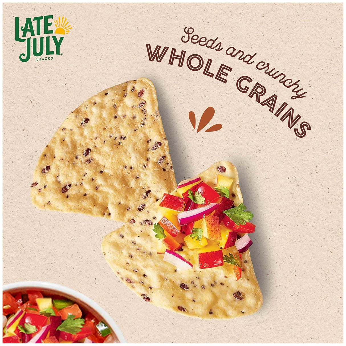 Late July Snacks Multigrain Sea Salt Tortilla Chips, 7.5 Oz. (Pack of 12)