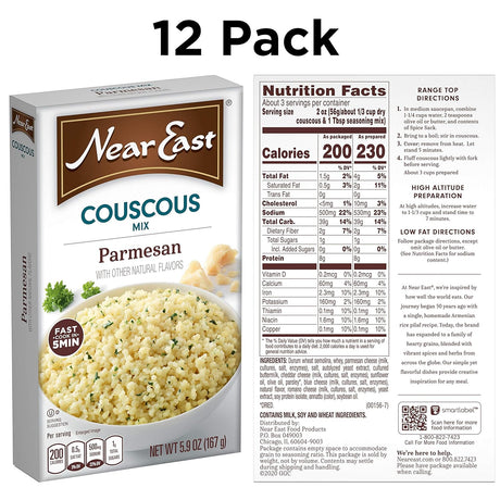 Near East Couscous Mix, Parmesan, Case of 12, 5.9 Oz
