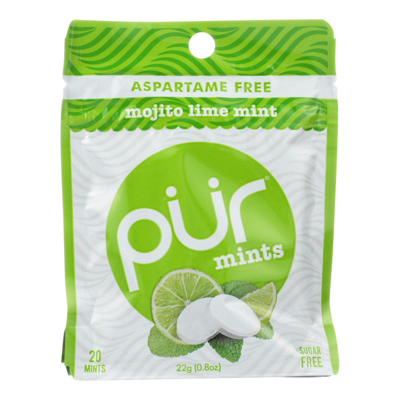 Pur Gum Mint - Mojito Lime - Case Of 12 - 22 Gram - Cozy Farm 
