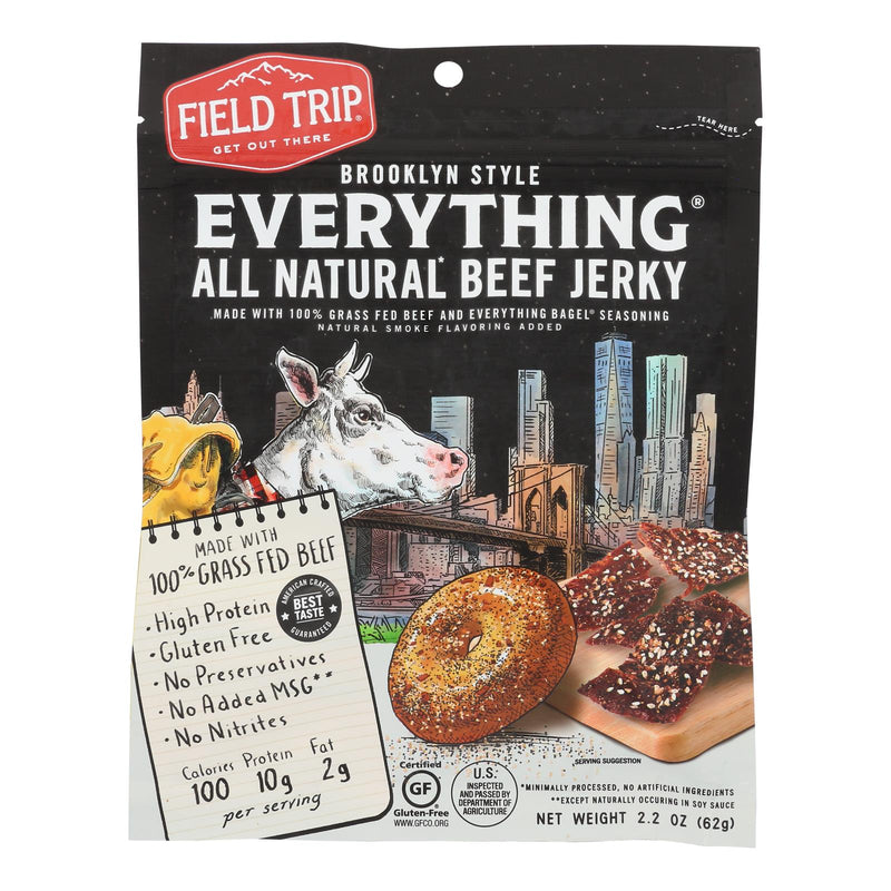 Field Trip Beef Jerky Evrything Bagel (Pack of 9) - 2.2 Oz - Cozy Farm 