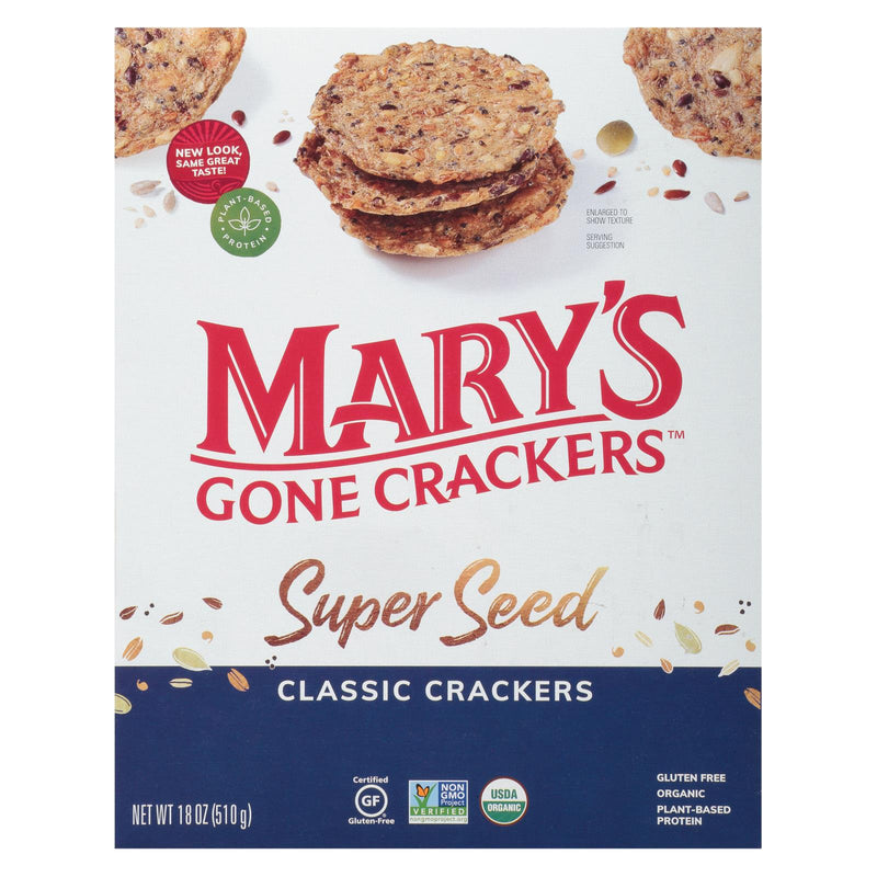 Mary's Gone Crackers - Cracker Super Seed (Pack of 6) 18 Oz - Cozy Farm 