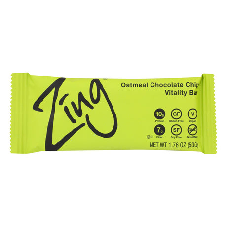 Zing Nutrition Bar - Oatmeal Chocolate Chip - Case Of 12 - 1.76 Oz. - Cozy Farm 