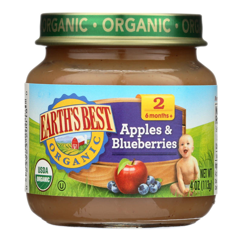 Jars  Earth's Best Stage 2 Apple Blueberry (Pack of 10 4oz Jars) - Cozy Farm 