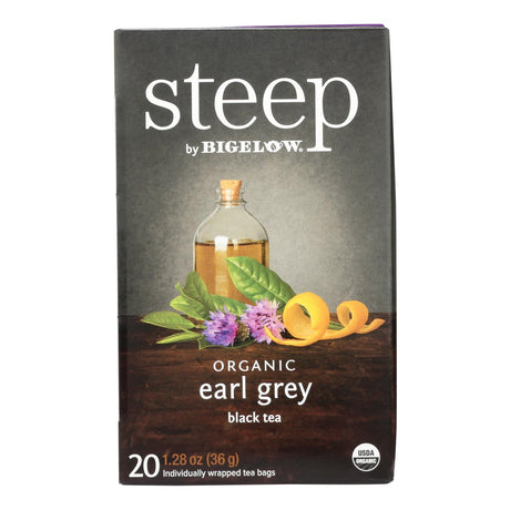 Steep By Bigelow Organic Earl Grey (Black Tea) - Pack of 6 - 20 Bags - Cozy Farm 