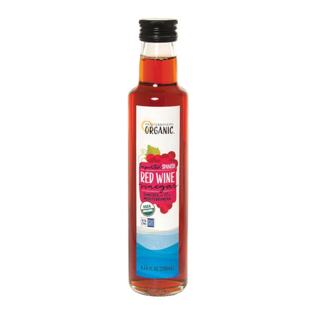 Mediterranean Organic Red Wine Vinegar - 6 - 8.45 Fl Oz - Cozy Farm 