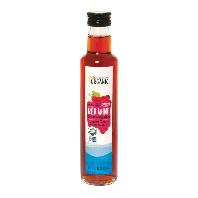 Mediterranean Organic Red Wine Vinegar (Pack of 6) - 8.45 Fl Oz - Cozy Farm 
