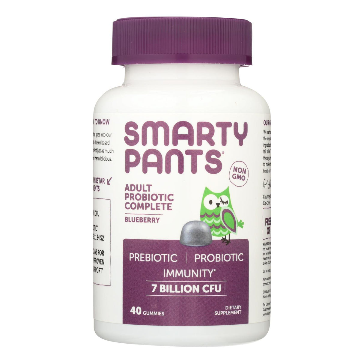 Smarty Pants Blueberry Adult Probiotic Complete Dietary Supplement (Pack of 40) - Cozy Farm 