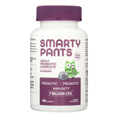 Smarty Pants Blueberry Adult Probiotic Complete Dietary Supplement (Pack of 40) - Cozy Farm 