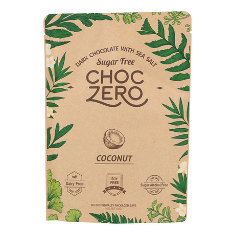 ChocZero - Keto Bark Dark Chocolate Coconut (Pack of 12-6oz) - Cozy Farm 