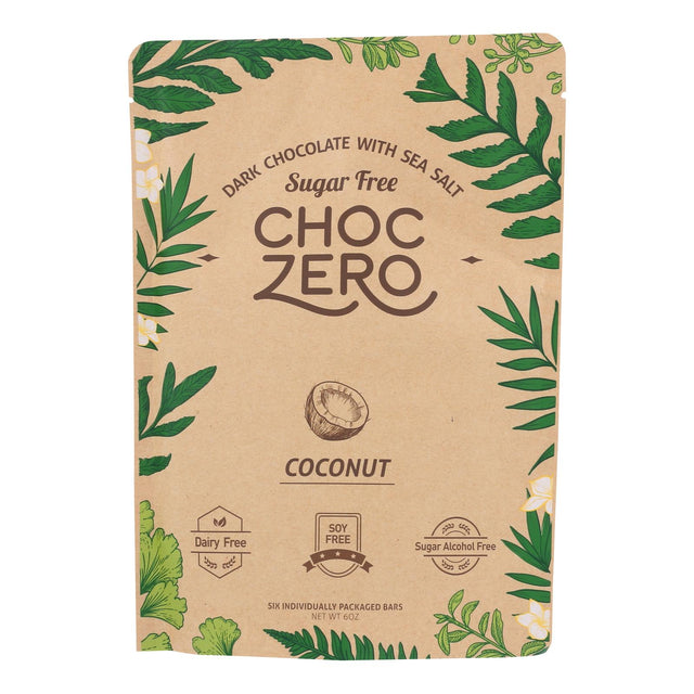 ChocZero - Keto Bark Dark Chocolate Coconut (Pack of 12-6oz) - Cozy Farm 