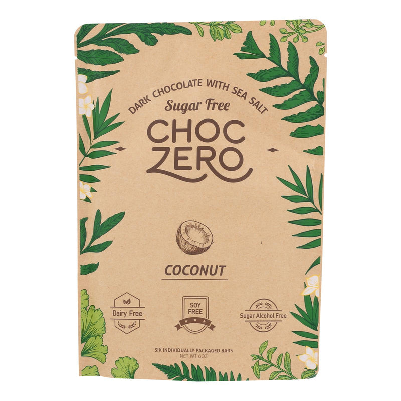 ChocZero - Keto Bark Dark Chocolate Coconut (Pack of 12-6oz) - Cozy Farm 