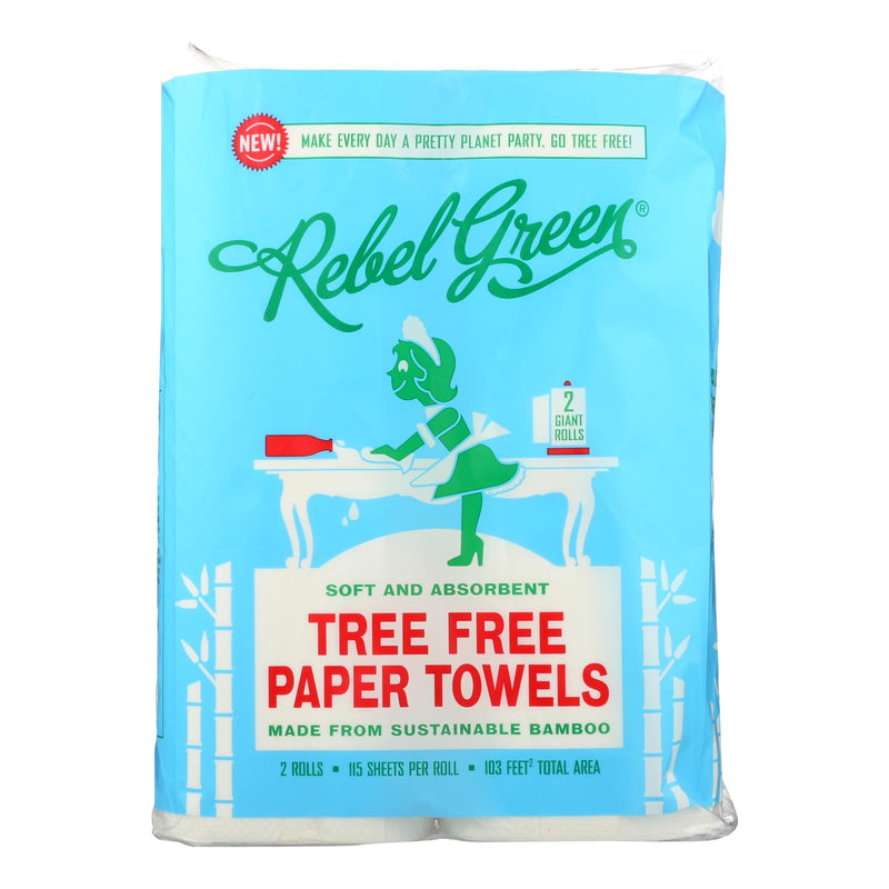 Rebel Green Tree-Free BAM Paper Towels - 2 Ct, Case of 12 - Cozy Farm 