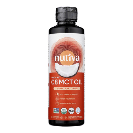 Nutiva Organic C8 MCT Coconut Oil - 12 Fl Oz - Cozy Farm 
