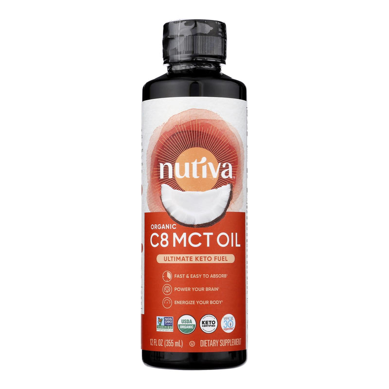 Nutiva - Oil Organic C8 Mct Coconut - 1 Each-12 Fz - Cozy Farm 