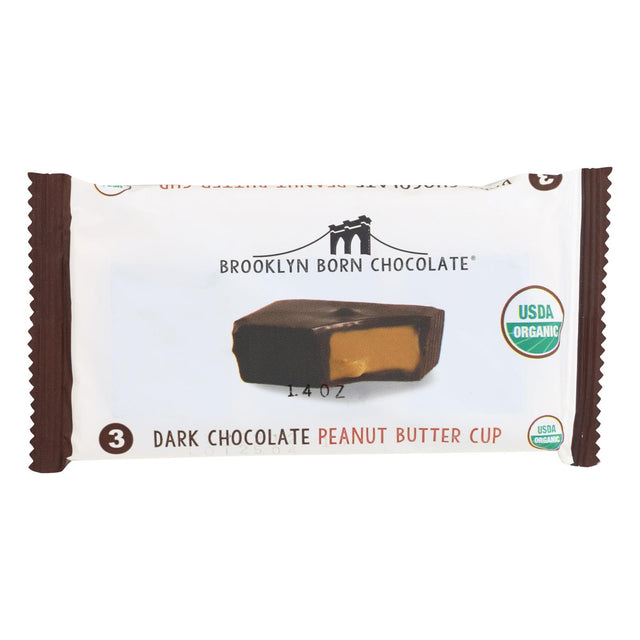 Brooklyn Born Chocolate - Pb Cups Dark Chocolate - Case Of 12 - 1.4 Oz - Cozy Farm 
