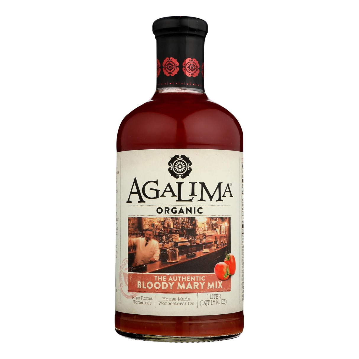 Agalima - Organic Bloody Mary Drink Mix, 1 Liter (Case of 6) - Authentic Cocktail Mixer